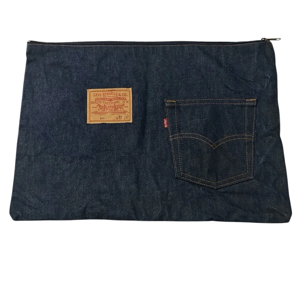 Vintage Levi's 501 Small E Blue Denim Document Holder Bag
